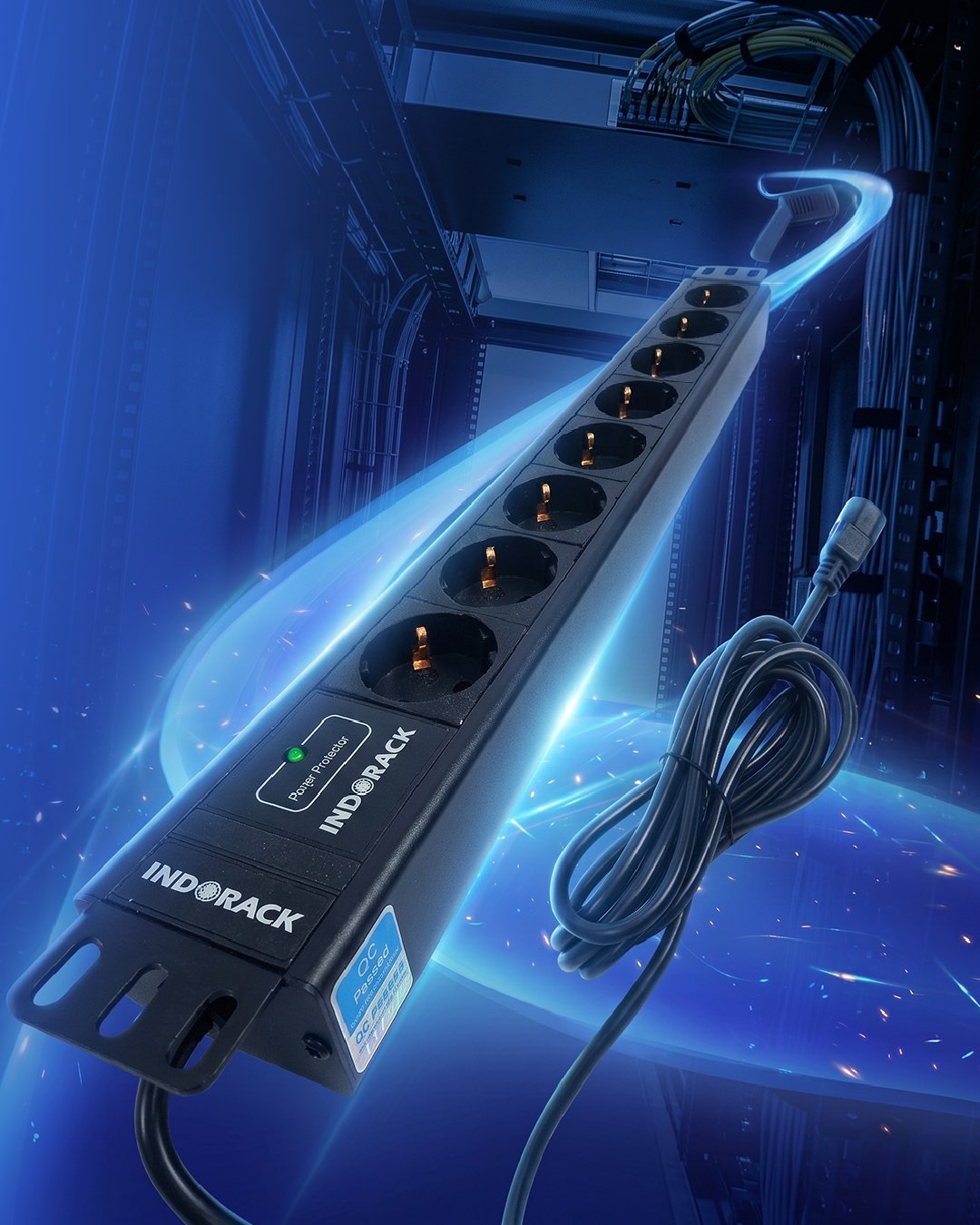 Power Distribution Unit 8 Outlet Socket Germany dengan IEC C14 – PDU8G-C14 untuk Rack Server & Data Center